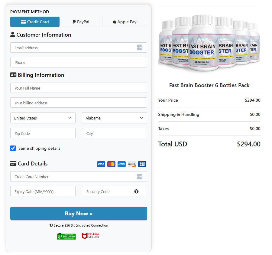 Fast Brain Booster order
